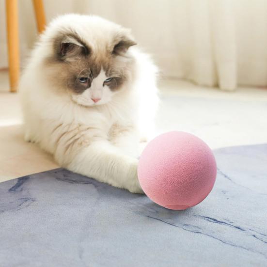 Chirping Ball Cat Toy Fluffy Plush Balls with Sound Interactive Pom Pom Balls Kitten Kicker Toy with Catnip for Indoor Cats