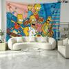 The Simpsons Wall Tapestry Aesthetic Wall Hanging Printed Fabric Blanket Decorative Tapestries for Bedroom Living Room Home Decor
