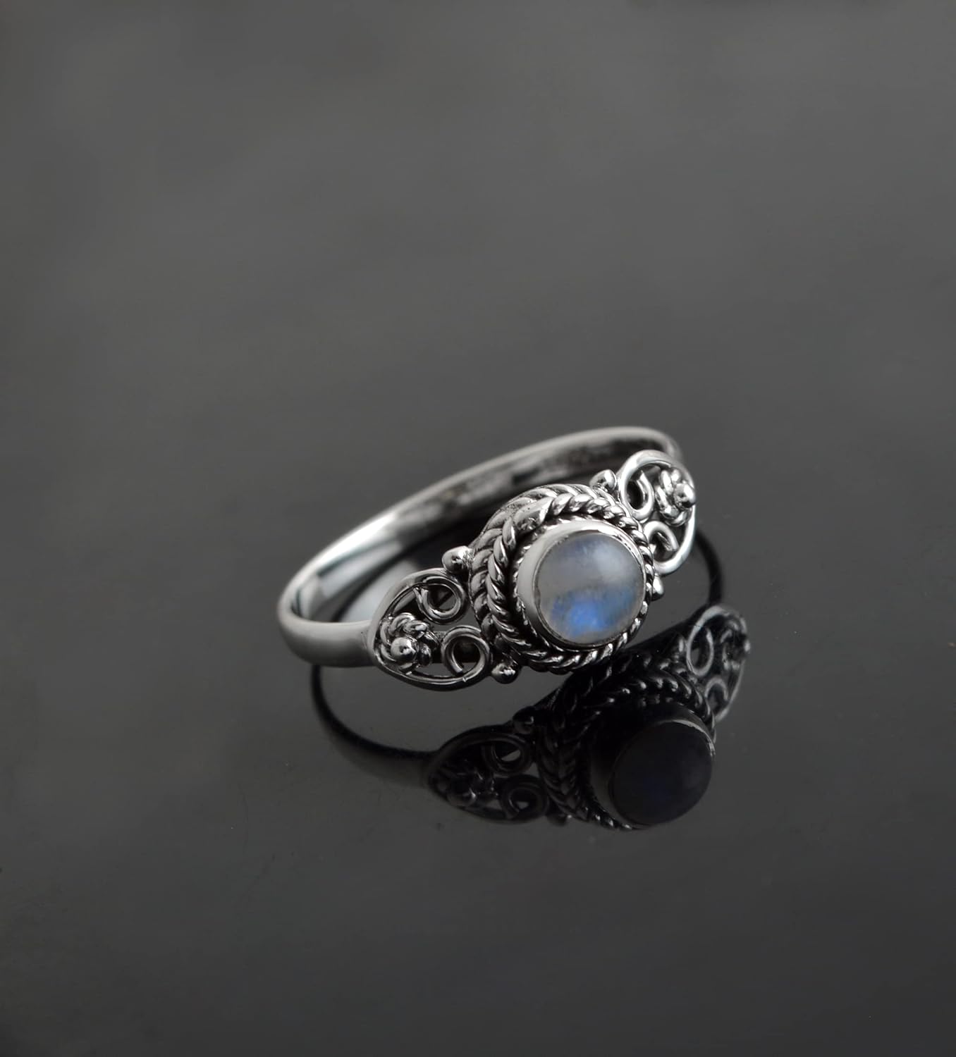 

Кольцо из чистого серебра 925 пробы, кольцо с драгоценным камнем лабрадорит, богемное кольцо, эффектное кольцо, подарок для нее 11