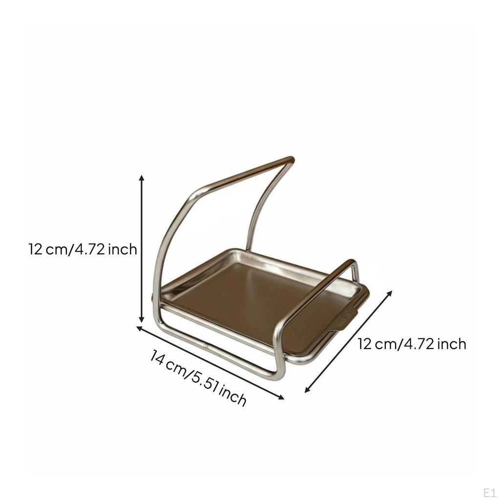Pot Lid and Spoon Holder MultiFunctional Rest RustResistant Stainless Steel