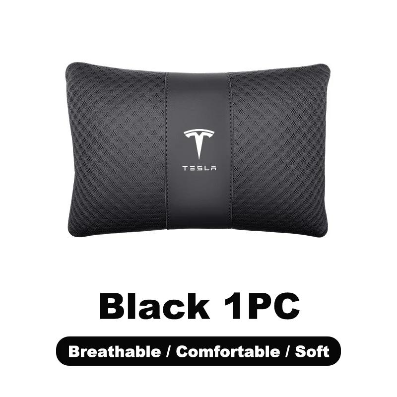 Car Sticker 2025 Hot Car Memory Foam Neck Pillow Protection Lumbar Backrest Cushion For Tesla Model 3 Model S X Y Roadster Space