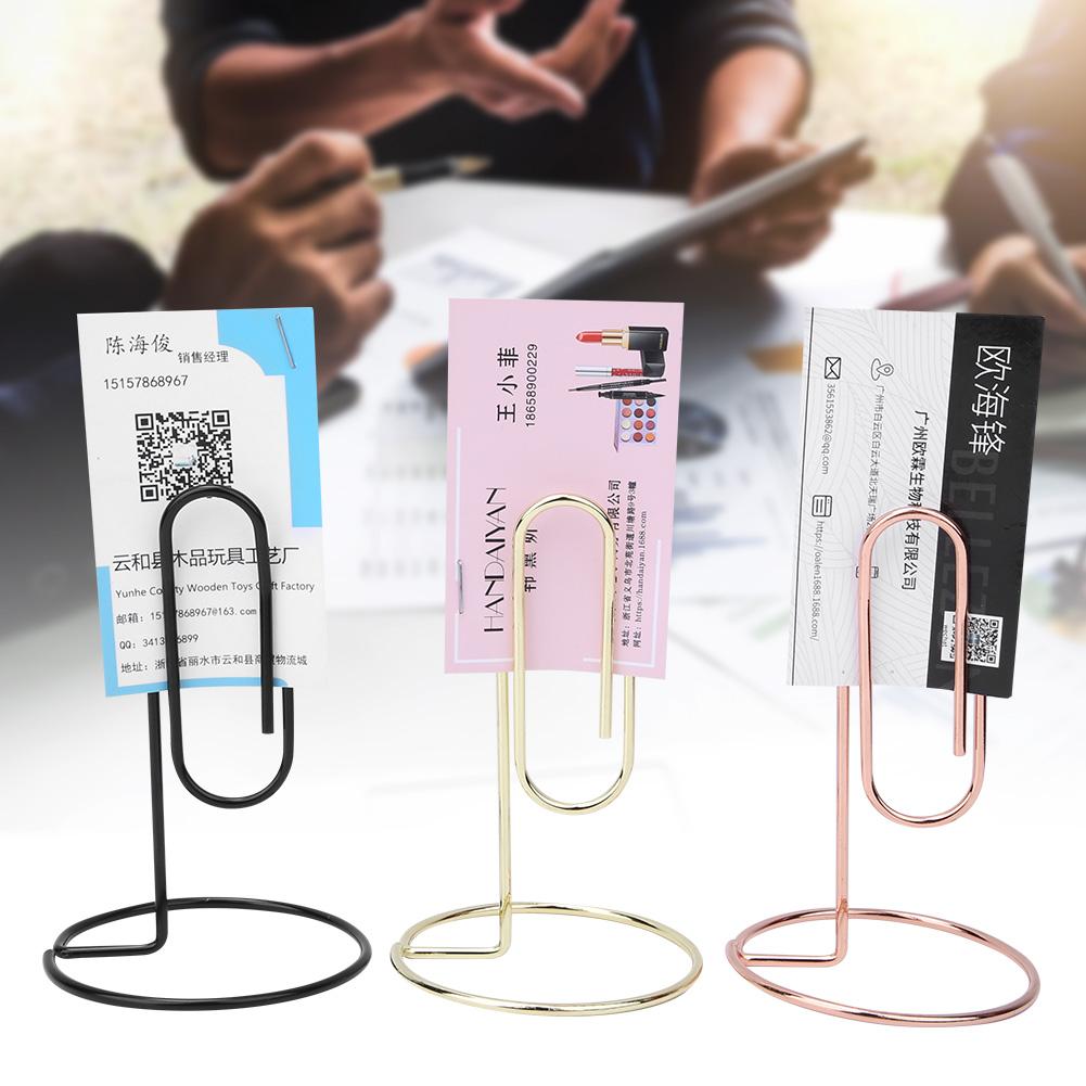 3PCS Metal Memo Clip Holder Table Number Name Card Holder Office Desk Organizer