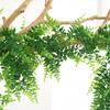 175cm/68.9in Artificial Plants Vines Fake Haing Plants Plastic Fern Leaves Wall Foliage Tropical Fern Plants for Home Garden