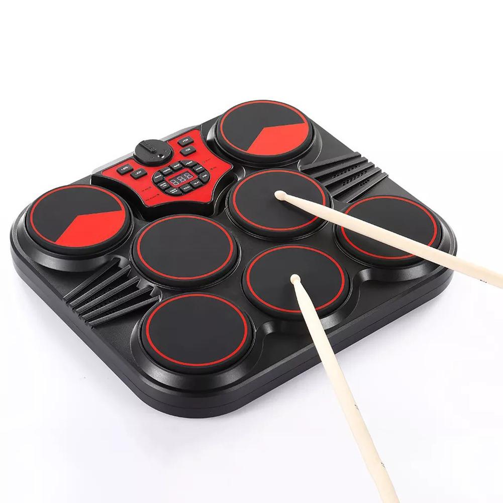 

Desktop Electronic Drum Double Trigger Children Puzzle Game Board Pluggable Earphones Portable Hand Drum