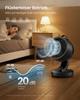 SONGMICS Table Fan, Quiet Fan 20 dB, Air Circulator LED Display, Remote Control, Efficient Cooling, 70 degrees Oscillation, 8 Speeds, 12 Hour Timer