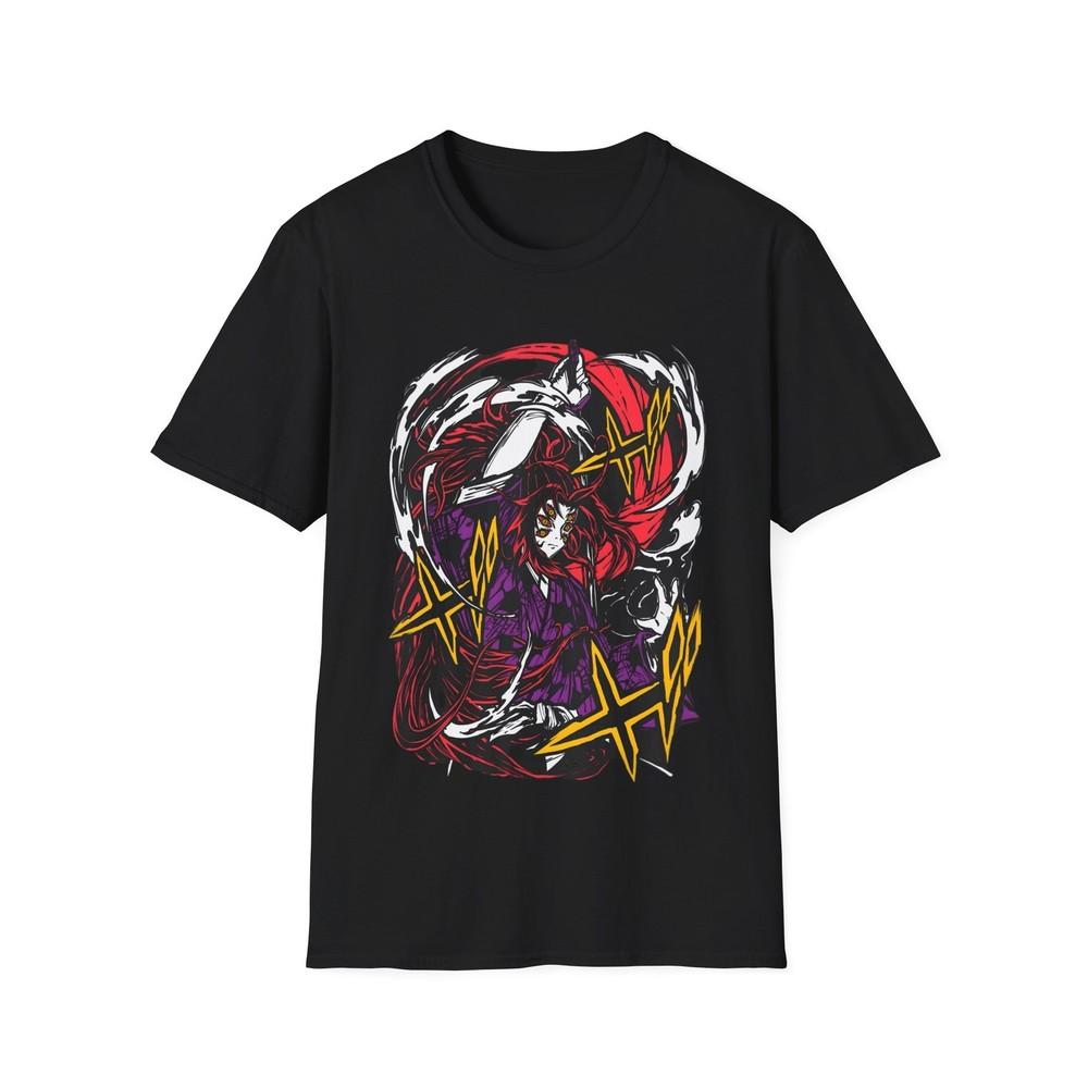 

Kokushibo T-Shirt Demon Slayer Kimetsu No Yaiba Anime Manga Black Shirt All Size 4XL