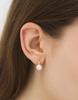 Hyeres Lor H Edition Silver(Y) Pearl One-Touch Earrings 8Mm Hl6E55616Y9Xxx