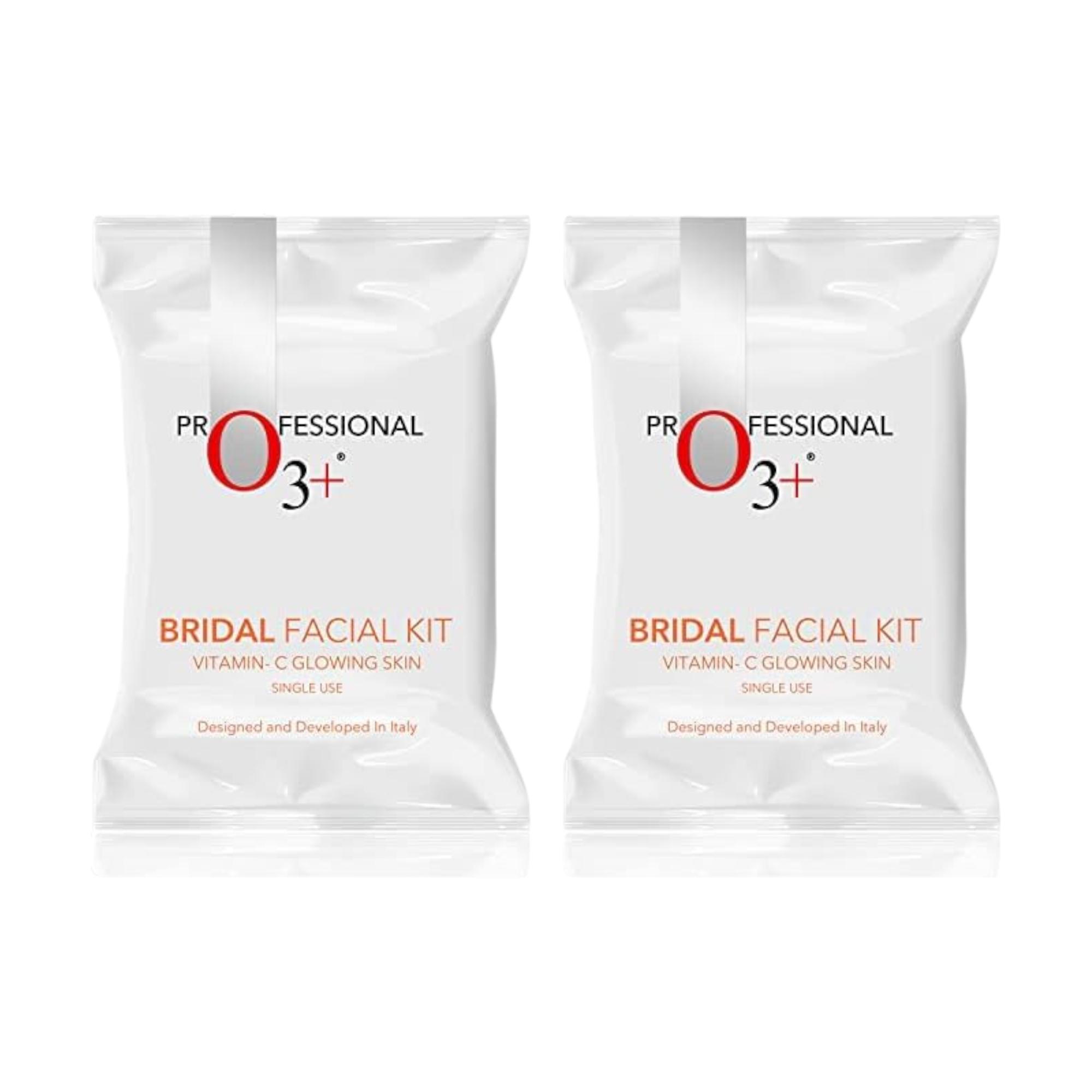 

O3+ Bridal Facial Kit Vitamin C 44g+103ml Glowing Skin Radiant Complexion Single Use Pack of 2