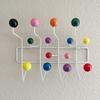 Mid-Century Pop Wood Ball Metal Coat Rack