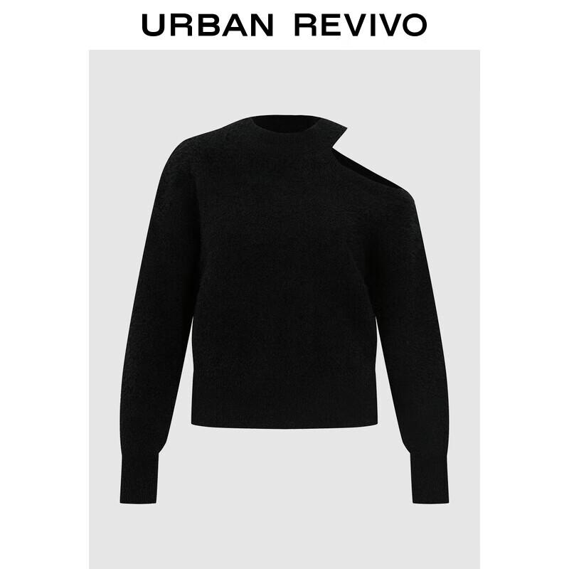 UR 2025 Winter Women's Elegant Hollow Knit Sweater