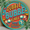 D Flat  Pc of Wall Art Vintage Double Bubble Gum Metal Sign D Suitable for Burger Joints Fast Food Bakeries Cafes