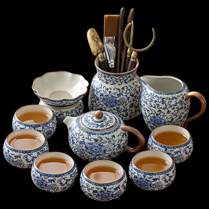 Woding Blue and White Ru Kiln Tea Set