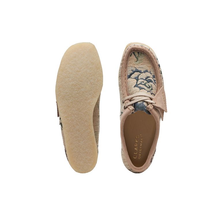 Clarks Originals Wallabee Stoff Pendler Vielseitig Bequem Trendig Persönlichkeit Einfache Freizeitschuhe Damenschuhe Grau 261699164