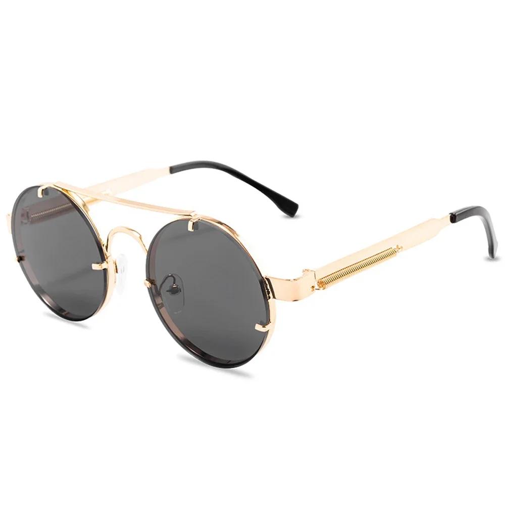 Круглые солнцезащитные очки в стиле стимпанк — фото 6