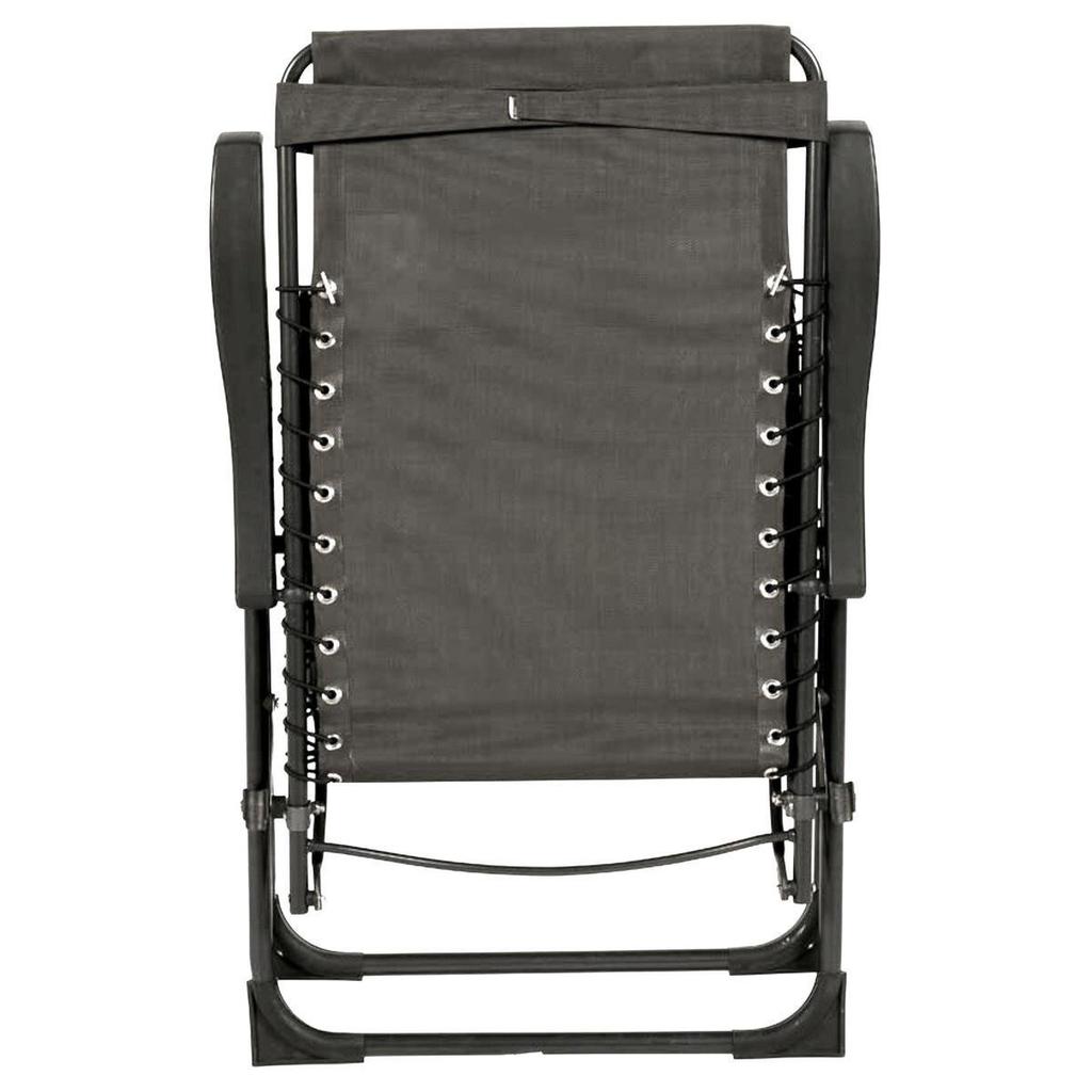 ADJUSTABLE DECK CHAIR Relax Anthracite/black Garden Foldable