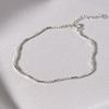 Mimi.J Jewelry 925 Silver Rev Cut Chain Single-Line Anklet