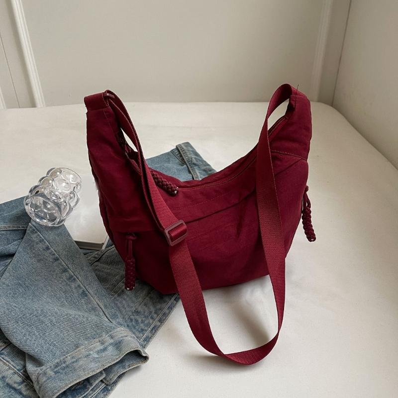2024 NEW Dumpling Bags Nylon Bag for Girl Student Solid Color Fashion Shoulder Bags Crossbody Bag