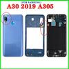 Back Housing Back Battery Cover LCD Front Middle Frame For Samsung Galaxy A30 A305 A305F Camera Lens Rear Door Housing