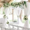 Chiffon Table Runner, Table Decorations Sheer Wedding Table Runner Rustic Romantic Wedding Arch for Bridal Shower Birthday Party 70x300cm
