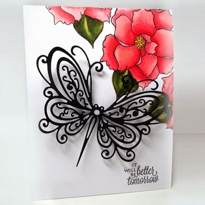 Kelebek Metal Kesme Kalıpları DIY Scrapbooking Albüm Kağıt Kartlar Dekoratif El Sanatları Kabartma Kalıp Kesimleri