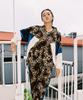 Pengo Sl Velvet Track Zip-Up Top Leopard