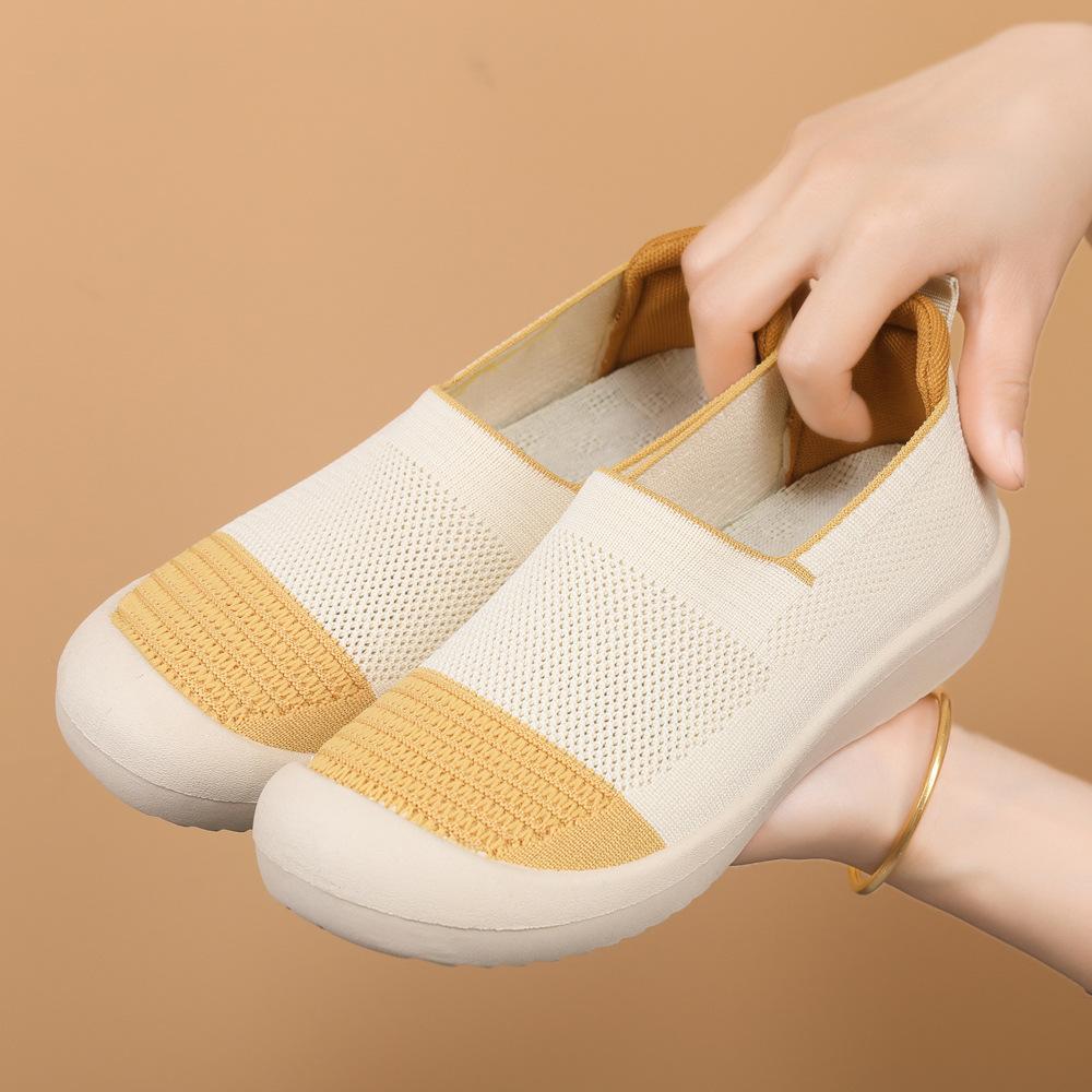 

Summer mesh old Beijing cloth shoes women s mesh shoes hollow breathable lightweight mother shoes soft sole one pedal fisherman shoes women 36