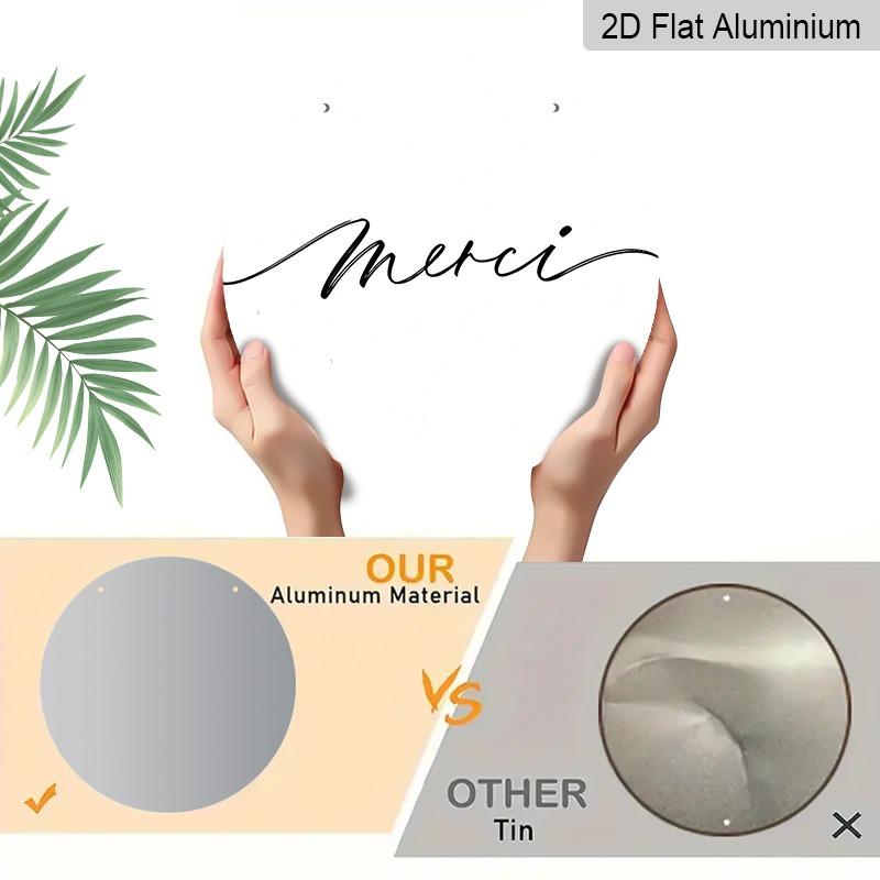 2D Flat Retro Aluminum Wall Stickers In Various Sizes. The French "Merci" Thank-you Plaque Features A Simple and Elegant Style, Making It A Perfect