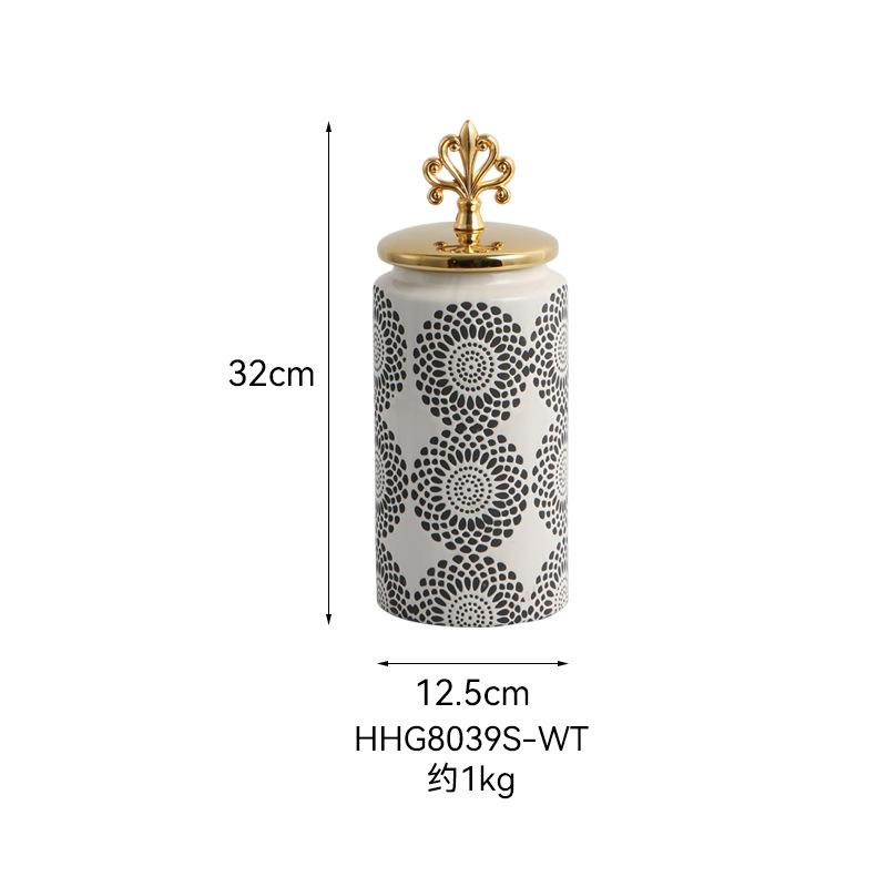 Ceramic vase  white general jar Living room home flower arrangement Desktop pottery jar decoration ceramic storage jar Bottles