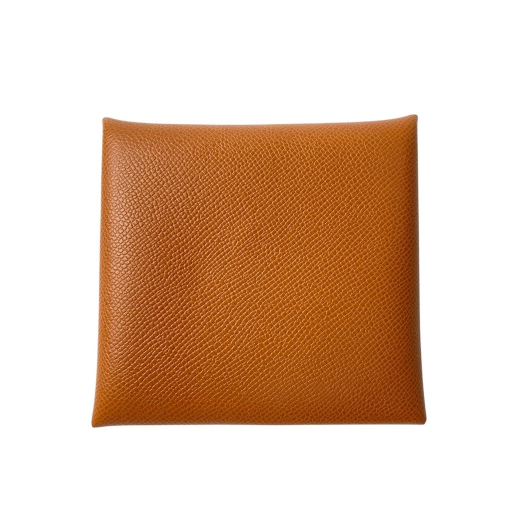 Used HERMESCoin Case Brown Leather Women