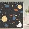Modern Nordic Mosaic Pattern Shower Curtains Bathroom Polyester Bath Curtains Printing Shower Curtain Decor With Hooks Curtain