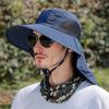 1/2/4PCS Summer Waterproof Fisherman HatOutdoor Hiking Fishing Sun Protection Hat Cycling Big Eave Neck Protection Sun Hat