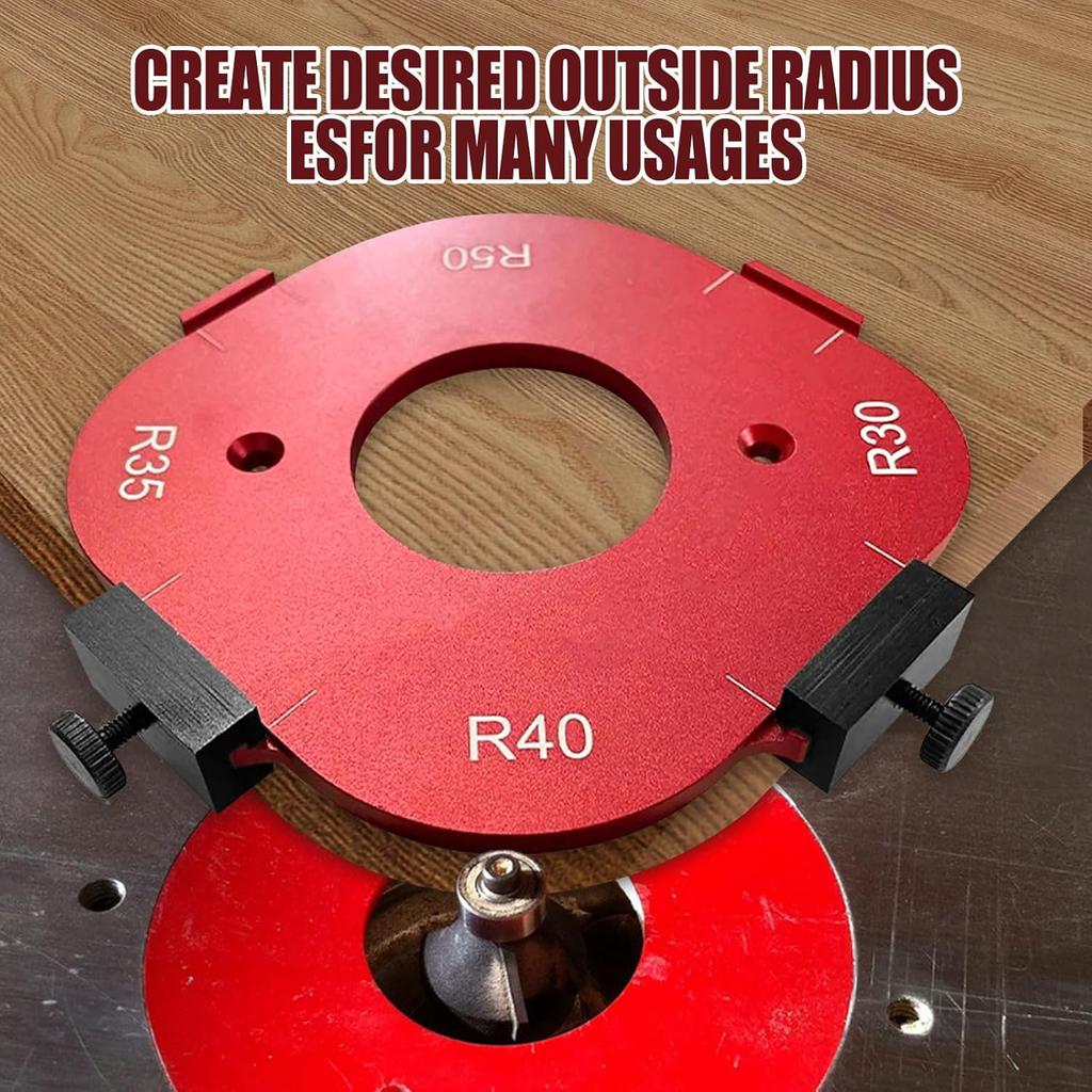 Woodworking Round Corner Radius Templates, Router Table Corner Radius Jig Wooden Board Arc Cutting Auxiliary Tool DIY Template