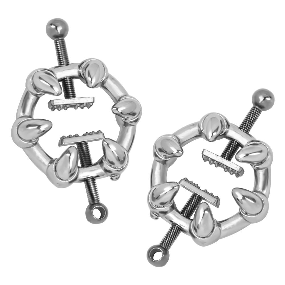 Metal Nipple Clamp with Metal Chain Fetish to Breast Labia Clip Stimulation Massager Bdsm Bondage Sex Products for Women Men