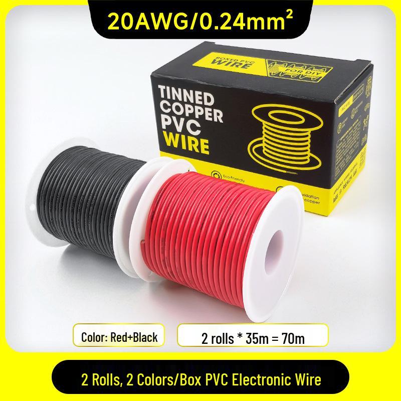1007 PVC Electronic Wire 16AWG-30AWG Tinned Copper, Flying Lead Aviation Wire