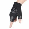 Sheepskin Half Finger Gloves Men's Sports Non Slip Fitness Outdoor Tactical Rivets Exposed Fingers Riding Motorcycle Half Finger Gloves