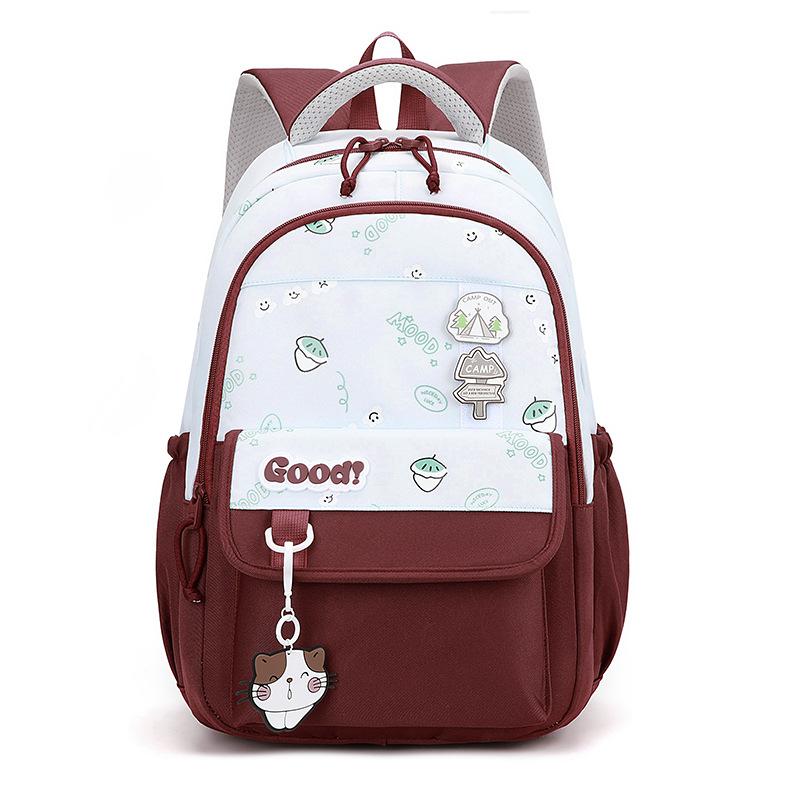 School bag for girls, new models for primary school students to reduce the burden, junior high school school bag, large-capacity backpack
