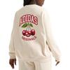 adidas Originals Ss25 Oversized Crewneck Sweatshirt Cherry Series Fashion Long Sleeve Sweatshirt Women Sweatshirt Off-White KC3004