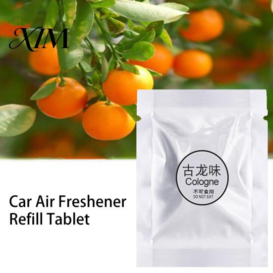 Car Air Freshener 10Pcs Fragrance Tablet Long Lasting Replacement Solid Scent Vent Clip Refill Vehicle Supplies Aromatherapy