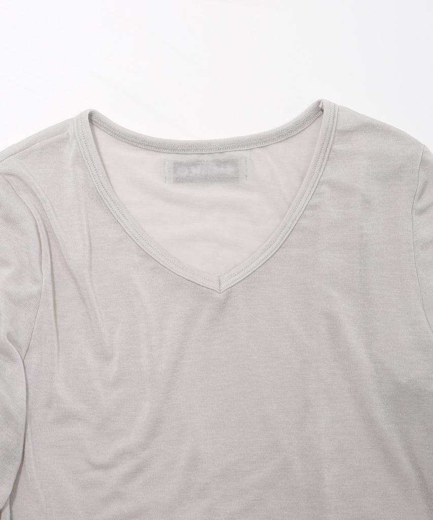 KIJIKO Ke311. Curved Sheer Tee Gray