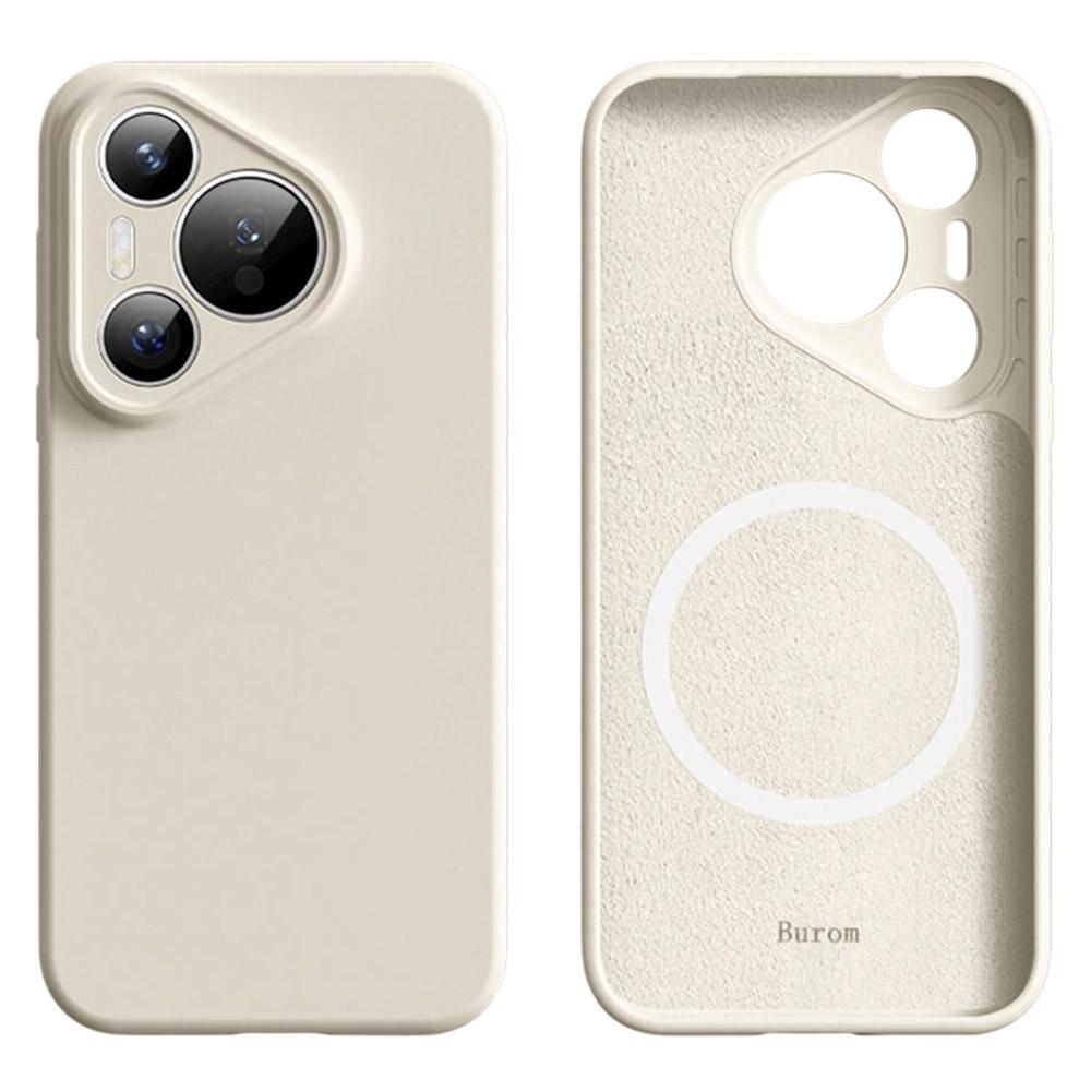 

For Huawei Pura 70 Magnetic Case Precise Cutouts Liquid Silicone + PC Phone Cover A