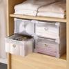 Clear Storage Organizer for Home - Foldable Plastic Thicken Crate, Clothes and Shoes Drawers, Save Space Accessories
