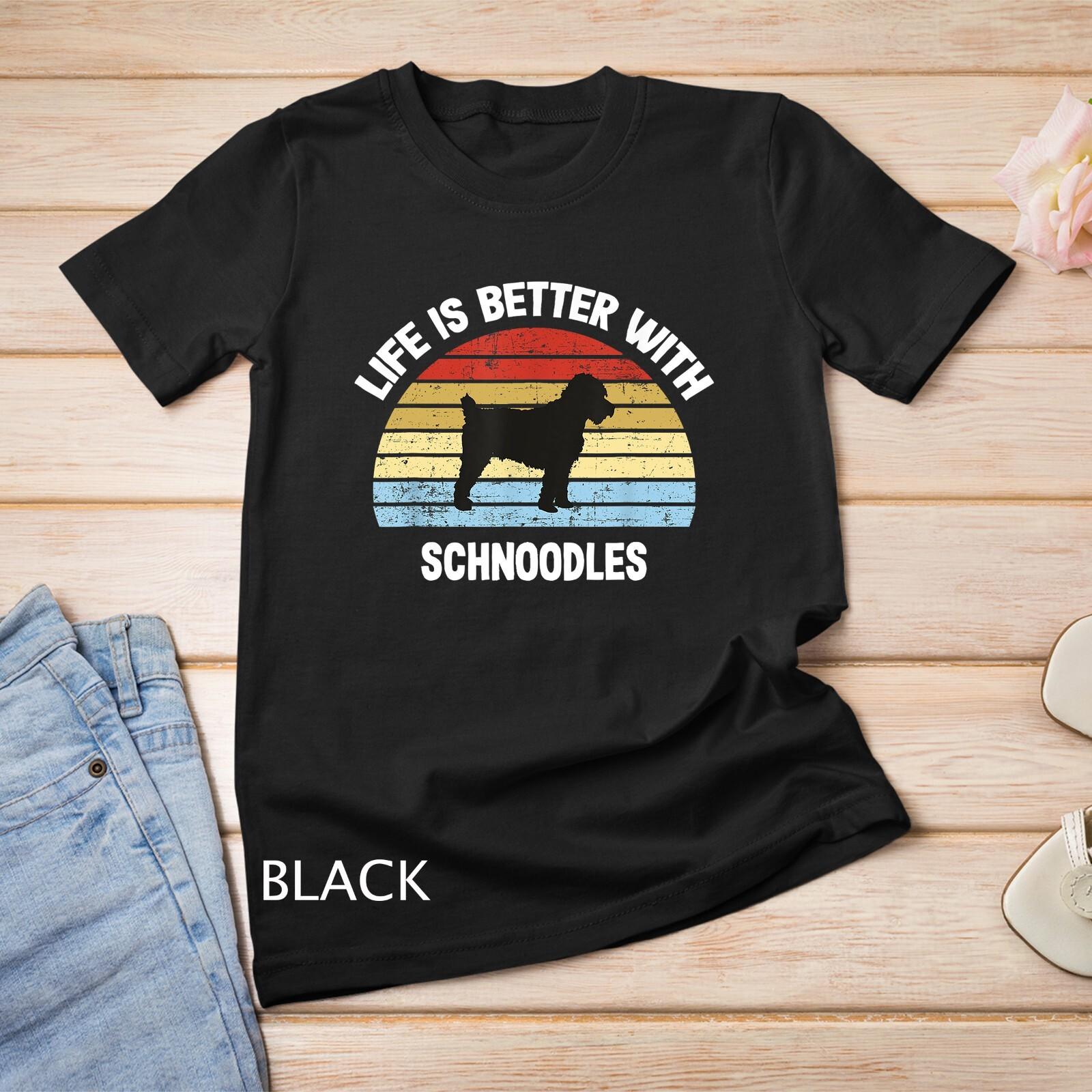 Retro Schnoodle Dog Gift Unisex T-Shirt Mens Womens Tees Top 3XL