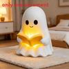 Ghost Reading Book Lamp Usb Rechargeable Halloween Nightlight For Kids And Teens