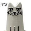 Decorative Dried Flower Container Creative Cat Shaped Vase, Minimalist Cartoon Kitten Tabletop Planter for Hand Carved Decor Fresh Flowers,