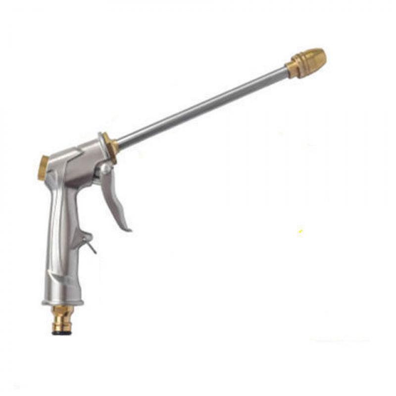

High-Pressure Car Wash Spray Gun Set with Long Rod & Metal Connector for Household Use