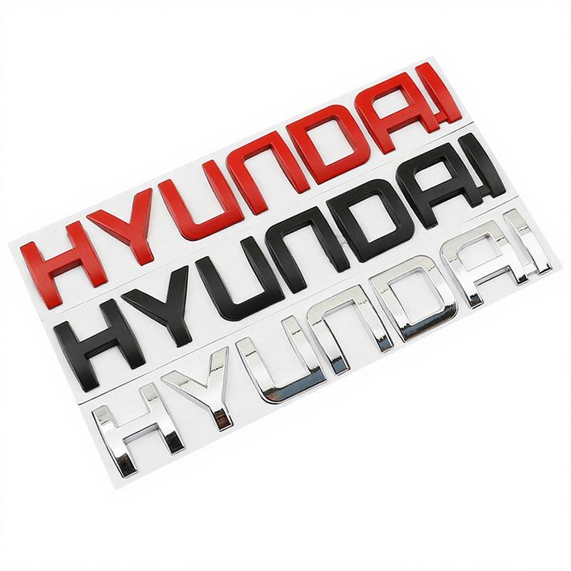 1 Stück 3D Panzer Aufkleber Emblem Gold Silber Schwarz Rot Sticker für Hyundai Tucson IX35 I30 I20 Kona Coupe Veloster I40 Getz Zubehör TT35