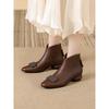 Fashion Stylish 2025 New Booties Block Heel Low Heel Commuter Versatile Naked Boots