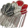 Perlenbesatz Diamant-Quaste Schulterklappen Funkelnde Strass-Schulterquaste Abnehmbar für Kleidung Taschen DIY