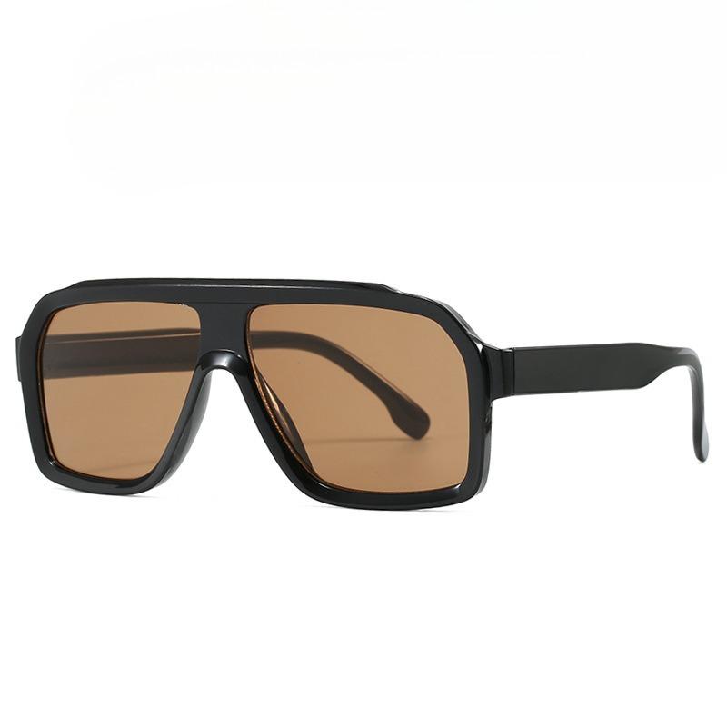 Non-polarized Vintage Large Frame Square Sunglasses Men Women Toad Looking Glass Fashion Outdoor Travel Sunshade Sunscreen Eyeglasses