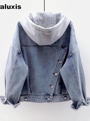 Nový styl Dámská volná krátká džínová bunda Trendy jaro podzim BF styl Univerzální ležérní top